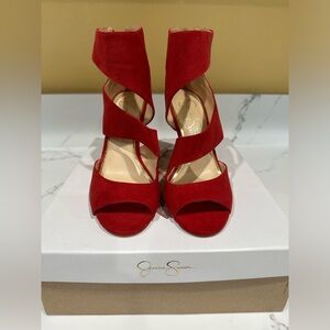 Jessica Simpson Suede Cut-Out Heels